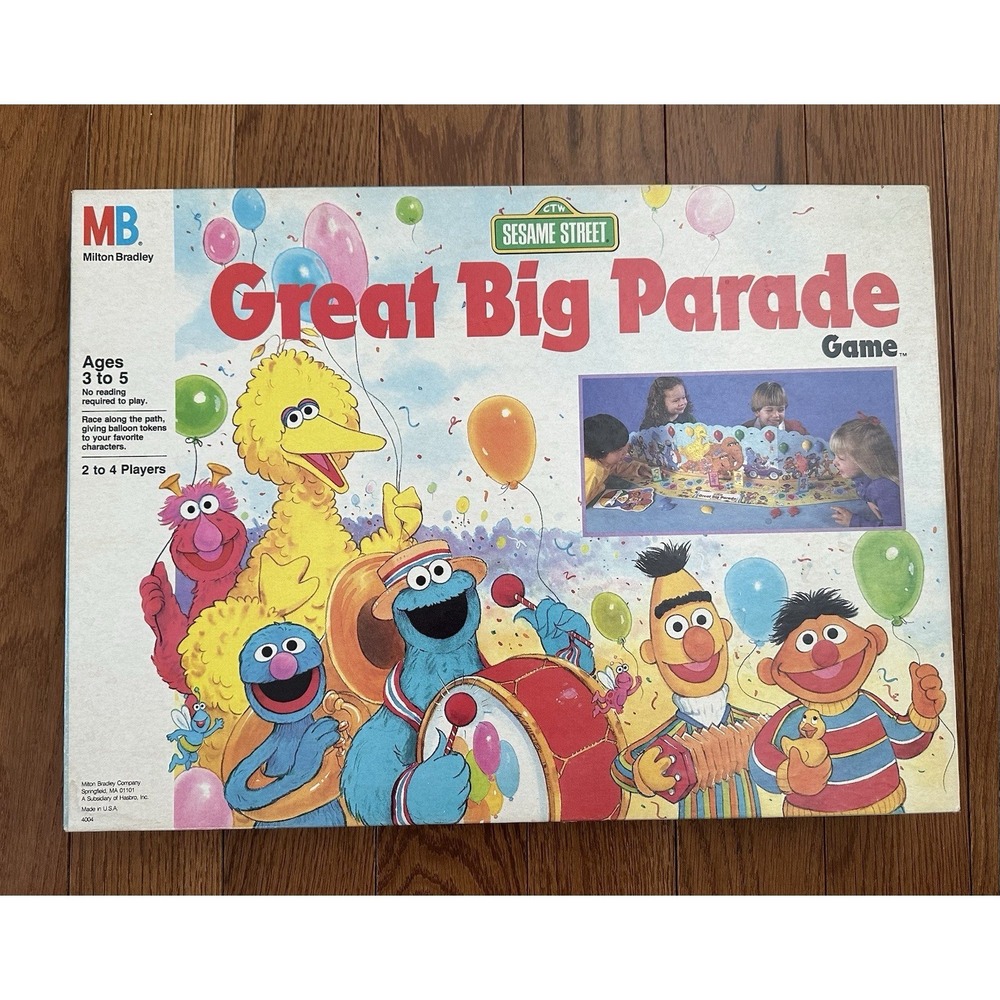 Sesame Street GREAT BIG PARADE Milton Bradley‎ 1989 Game Complete